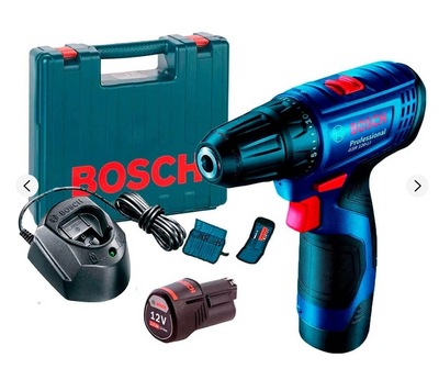 Bosch GSR 120-LI (06019G8002) Акумуляторний шурупокрут + 2 акб 2.0 Ah + ЗУ + набір біт 11 шт. + набір свердл 12 шт. 29996 фото