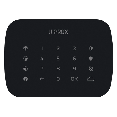 U-Prox Keypad G4 Black Бездротова сенсорна клавіатура для чотирьох груп 29679 фото
