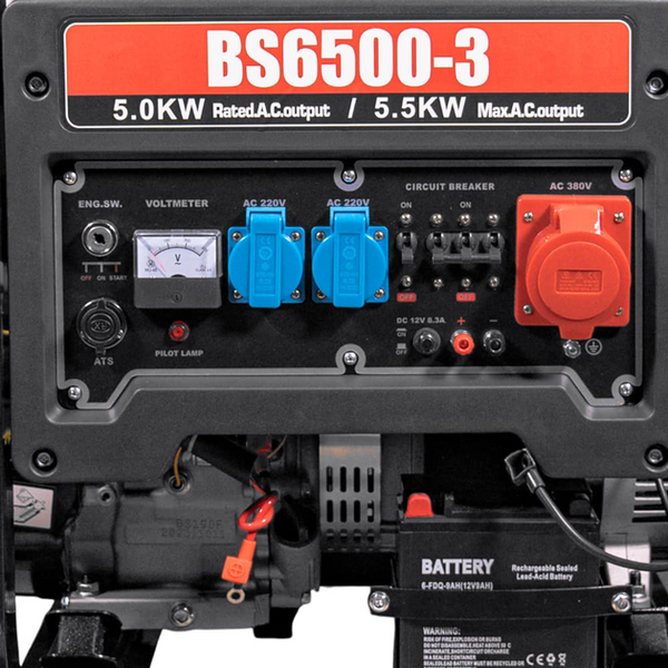 Бензиновий генератор BS6500-3 Bison 41-00407 фото