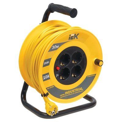 IEK Подовжувач-катушка 4гн 30м З/К УК30 т/з (3х1,5мм2) IP44 28626 фото