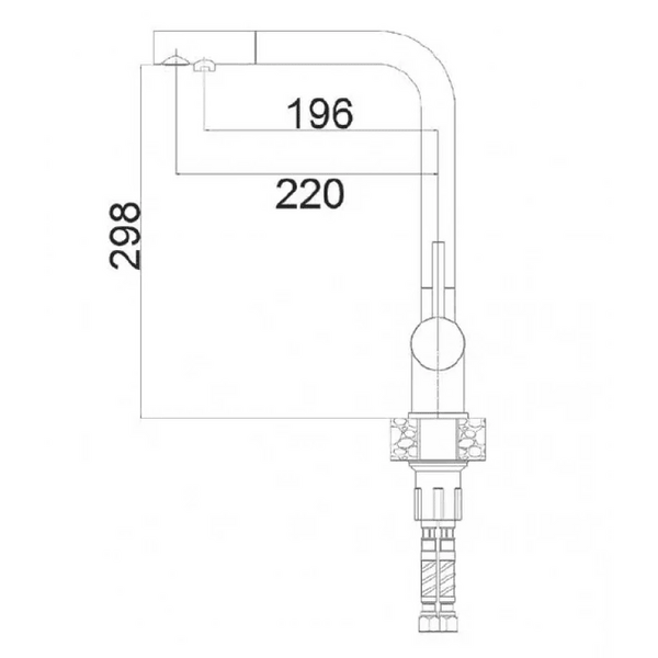 Чотирьохпозиційний змішувач Fabiano FKM 3140 SS Inox 78063-22 фото