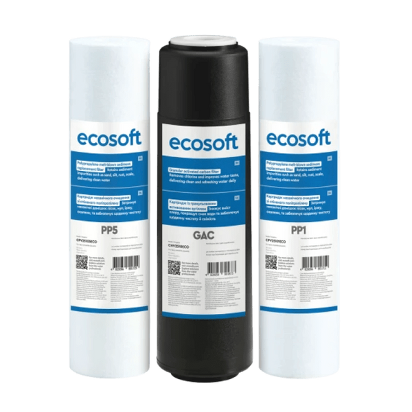 Комплект картриджів Ecosoft 1-2-3 для зворотного осмосу 04214-96 фото