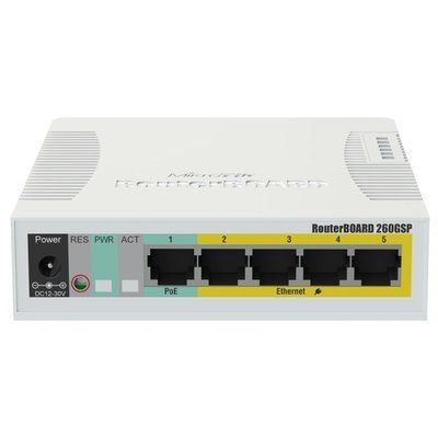 MikroTik RB260GSP (CSS106-1G-4P-1S) PoE Коммутатор 5 портов управляемый 99-00014399 фото