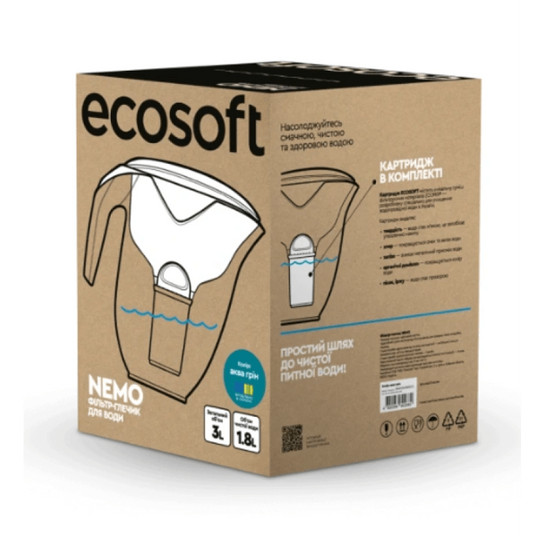 Фільтр-глечик Ecosoft НЕМО аква грін 3л 02090-98 фото