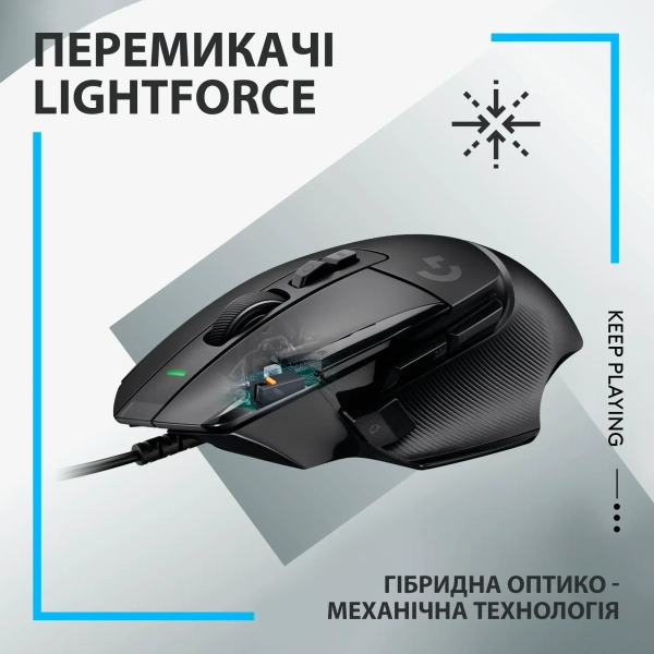 Миша Logitech G502 X USB Black 34601 фото